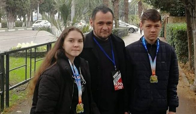 Кулигин с детьми